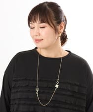 OZ2ED09038 eur3(エウルキューブ) スクエアモチーフロングネックレス ゴールド
