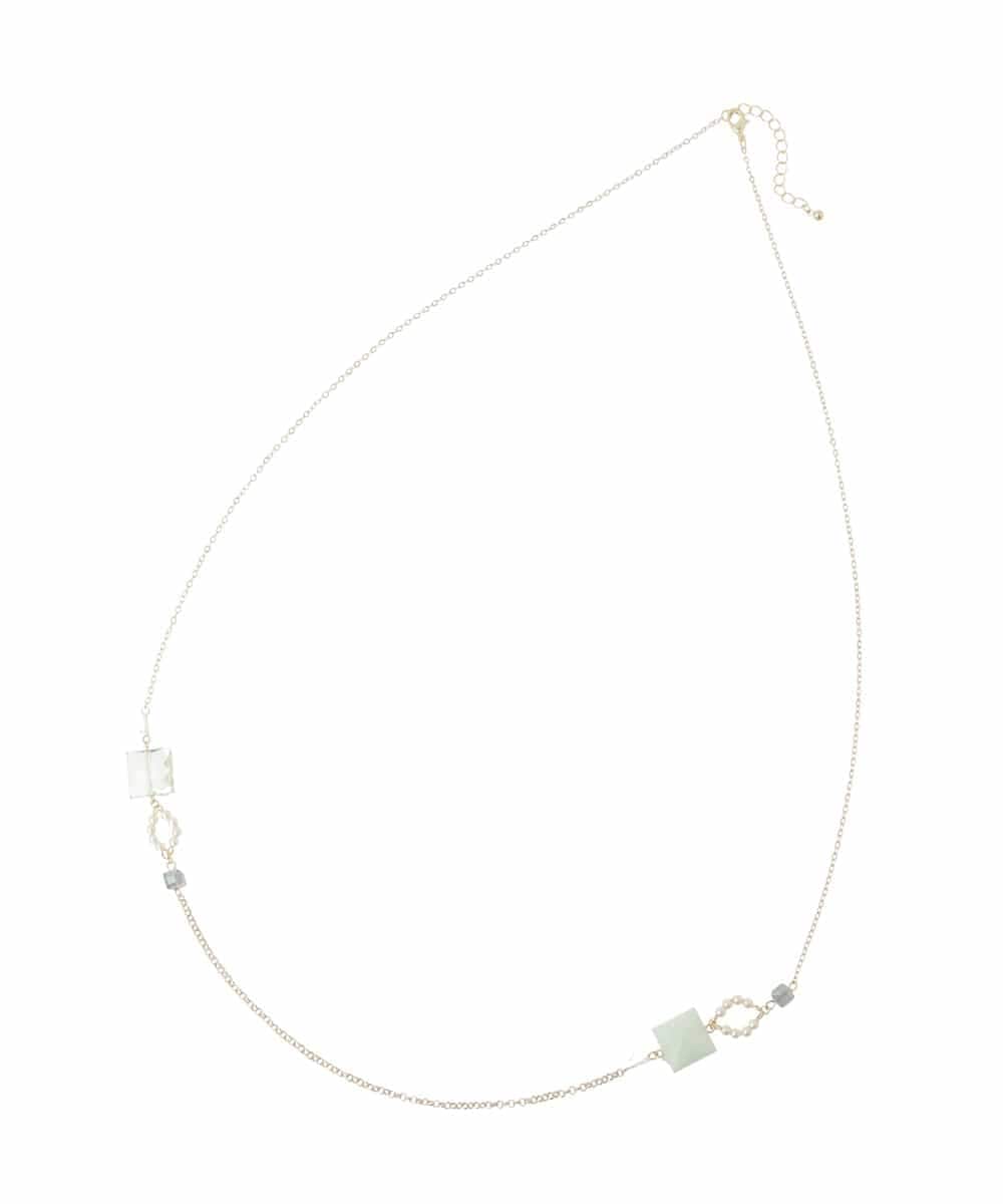 OZ2ED09038 eur3(エウルキューブ) スクエアモチーフロングネックレス ゴールド