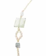 OZ2ED09038 eur3(エウルキューブ) スクエアモチーフロングネックレス ゴールド