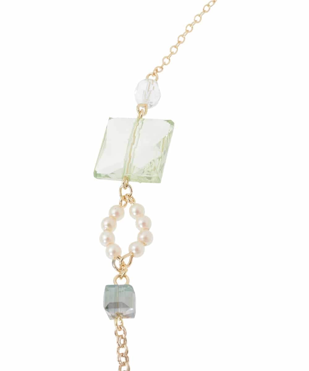 OZ2ED09038 eur3(エウルキューブ) スクエアモチーフロングネックレス ゴールド