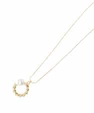 OZ2FA11039 eur3(エウルキューブ) メタルサークルパールロングネックレス ゴールド(95)