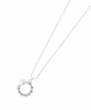 OZ2FA11039 eur3(エウルキューブ) メタルサークルパールロングネックレス ゴールド(95)