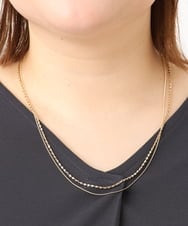 OZ2FA13039 eur3(エウルキューブ) 2連デザインネックレス ゴールド(95)
