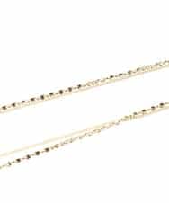 OZ2FA13039 eur3(エウルキューブ) 2連デザインネックレス ゴールド(95)