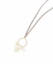 OZ2FD13039 eur3(エウルキューブ) シェルビーズモチーフネックレス ゴールド