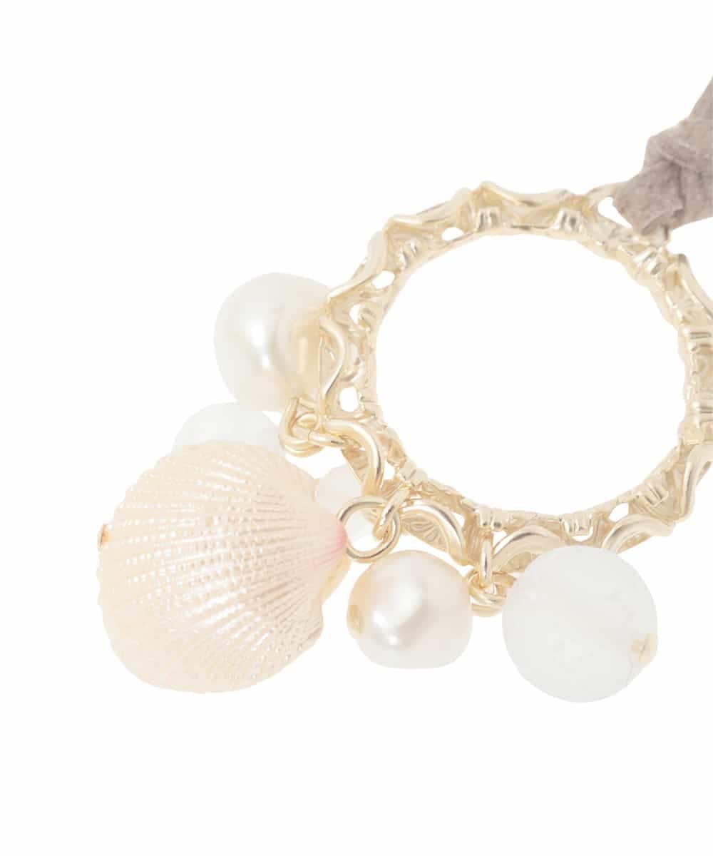 OZ2FD13039 eur3(エウルキューブ) シェルビーズモチーフネックレス ゴールド