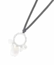 OZ2FD13039 eur3(エウルキューブ) シェルビーズモチーフネックレス ゴールド