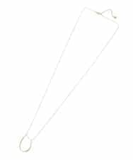 OZ2GD17039 eur3(エウルキューブ) ニュアンスメタルデザインロングステンレスネックレス ゴールド
