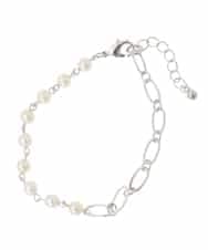 OZ2HD18024 eur3(エウルキューブ) パールMIXデザインブレスレット シルバー