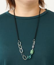 OZ2JA26039 eur3(エウルキューブ) ミックスパーツネックレス グリーン(35)