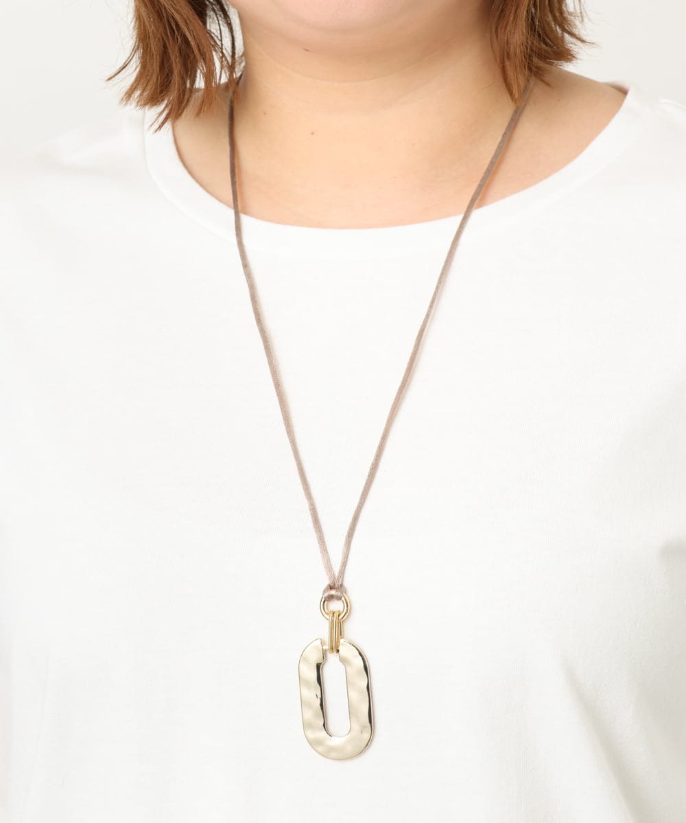 OZ2JA27039 eur3(エウルキューブ) 2WAYオーバルネックレス ベージュ(82)