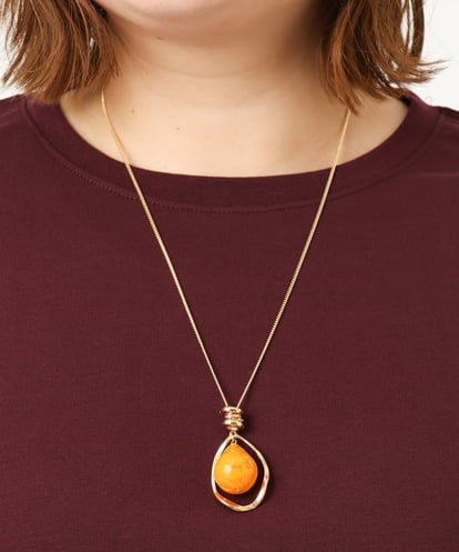 OZ2JA28039 eur3 サークル＆モチーフロングネックレス