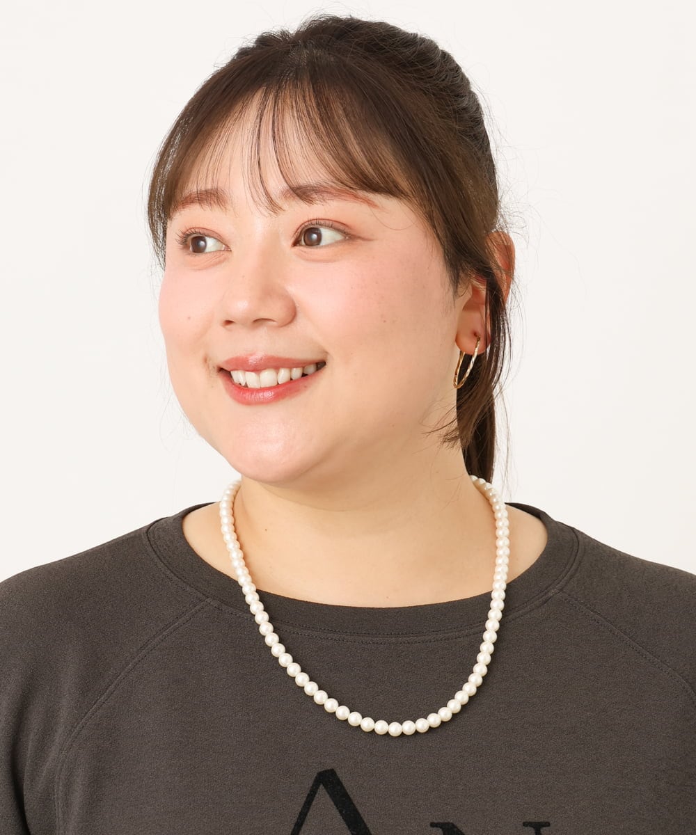OZ2JD02044 eur3(エウルキューブ) パール調シンプルネックレス アイボリー