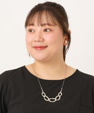 OZ2JD21039 eur3(エウルキューブ) パール調ループモチーフロングネックレス シルバー