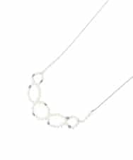 OZ2JD21039 eur3(エウルキューブ) パール調ループモチーフロングネックレス シルバー