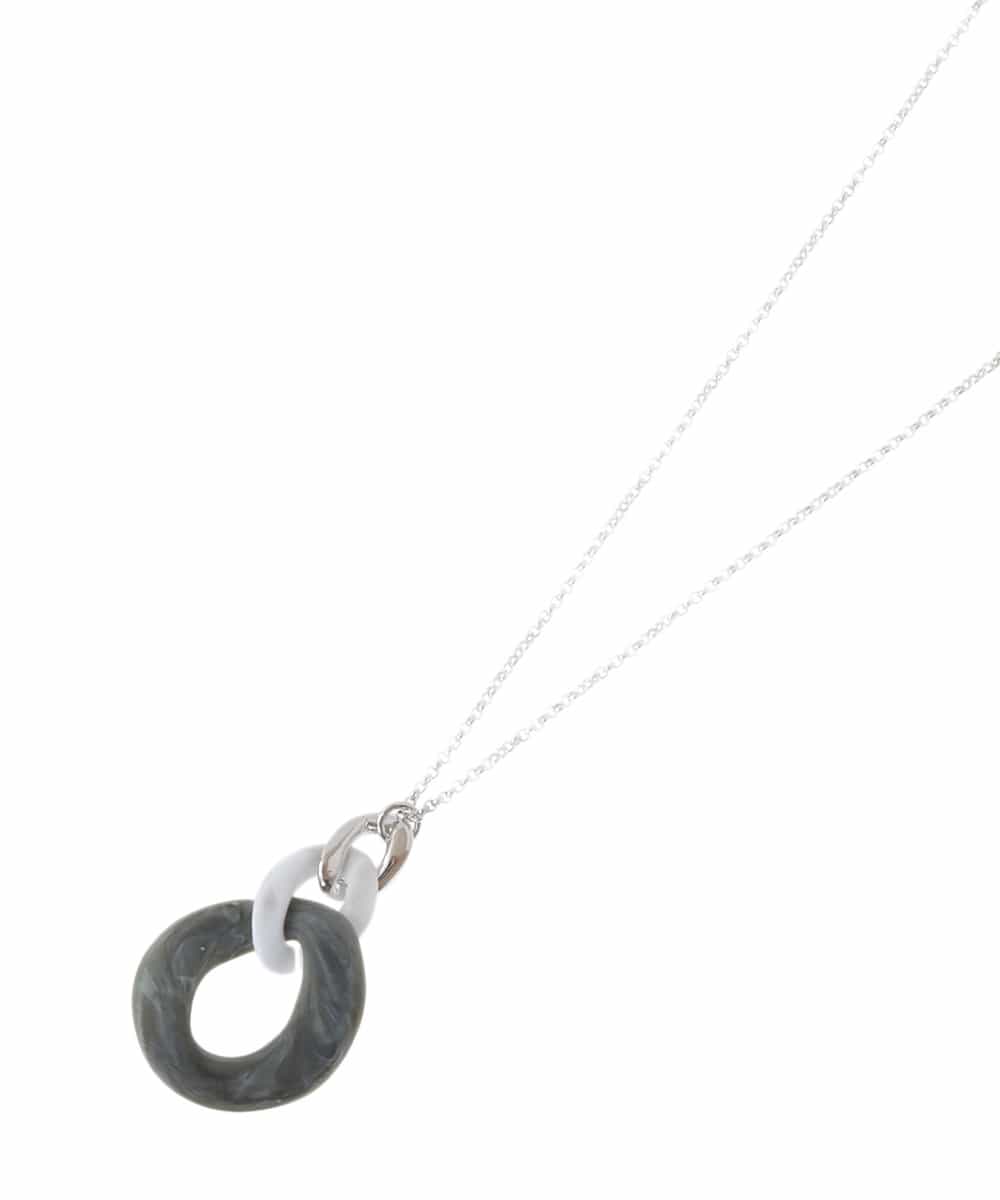 OZ2KS16039 eur3(エウルキューブ) 三連サークルモチーフロングネックレス グレー(92)