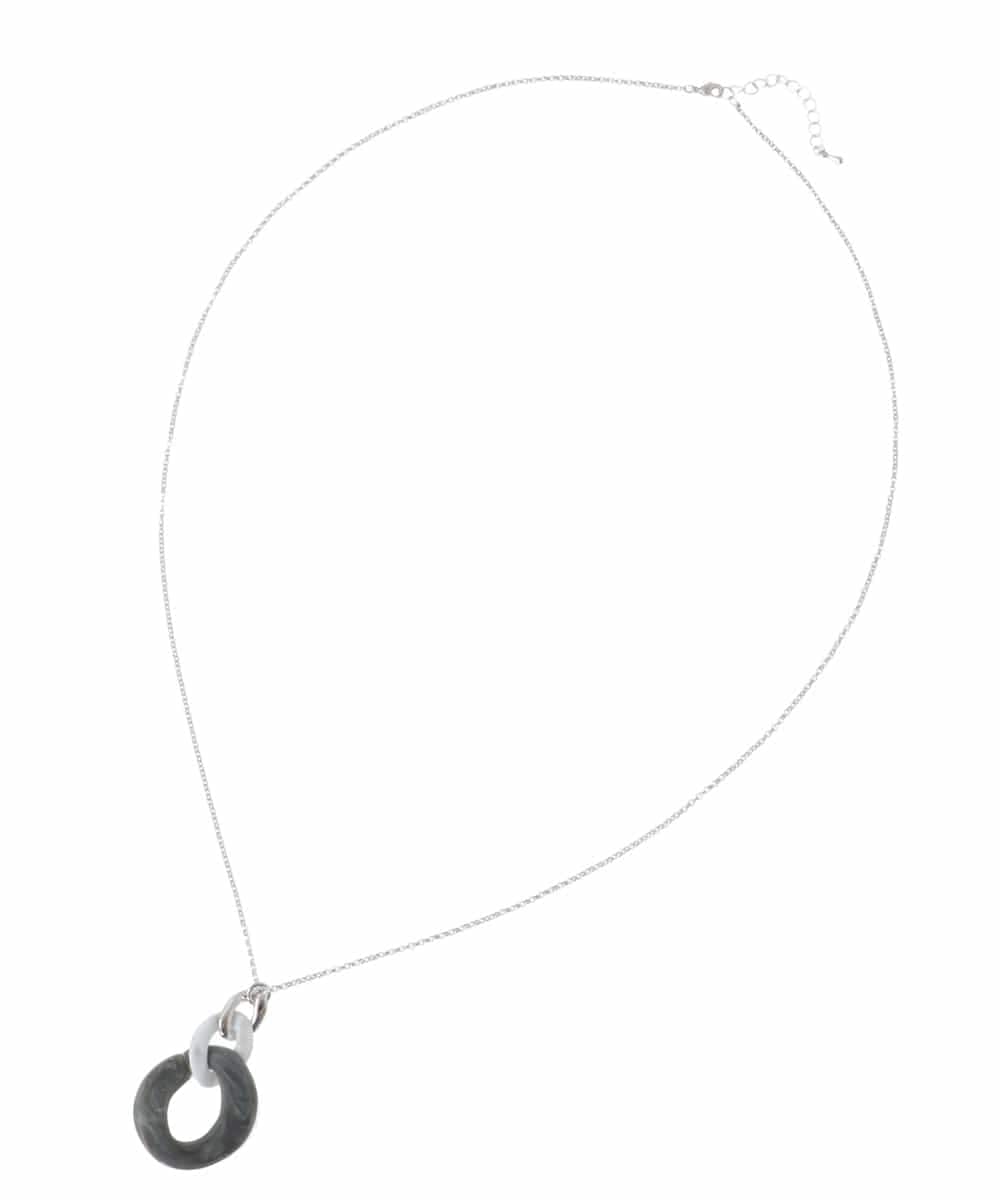 OZ2KS16039 eur3(エウルキューブ) 三連サークルモチーフロングネックレス グレー(92)
