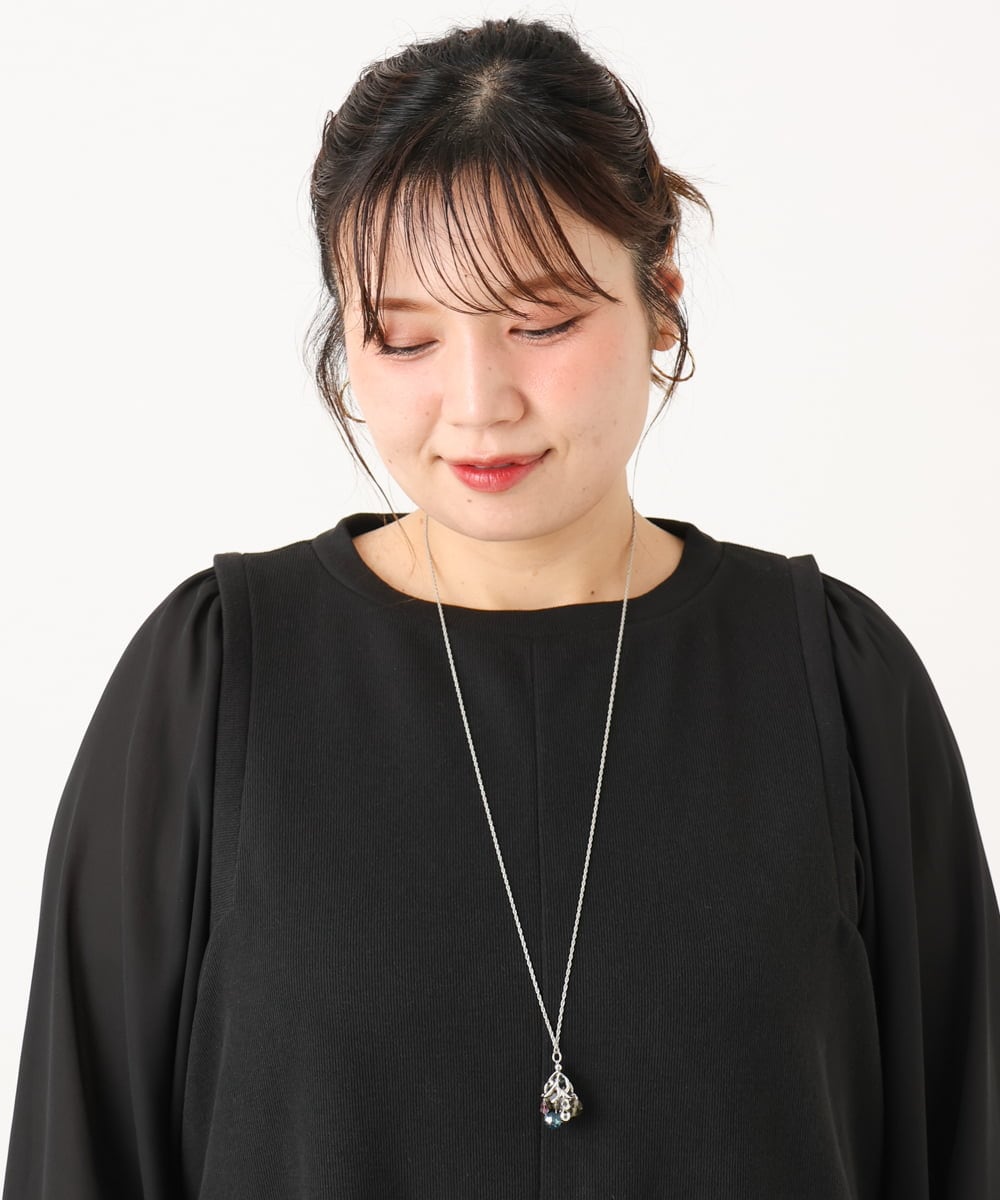 OZ2LA38039 eur3(エウルキューブ) ビジュートップデザインロングネックレス シルバー