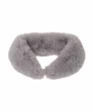 OZ3AD13039 eur3(エウルキューブ) ビジューポイントフェイクファーカラー グレー