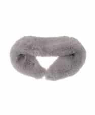 OZ3AD13039 eur3(エウルキューブ) ビジューポイントフェイクファーカラー グレー