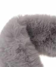 OZ3AD13039 eur3(エウルキューブ) ビジューポイントフェイクファーカラー グレー