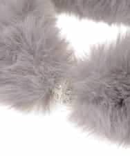 OZ3AD13039 eur3(エウルキューブ) ビジューポイントフェイクファーカラー グレー