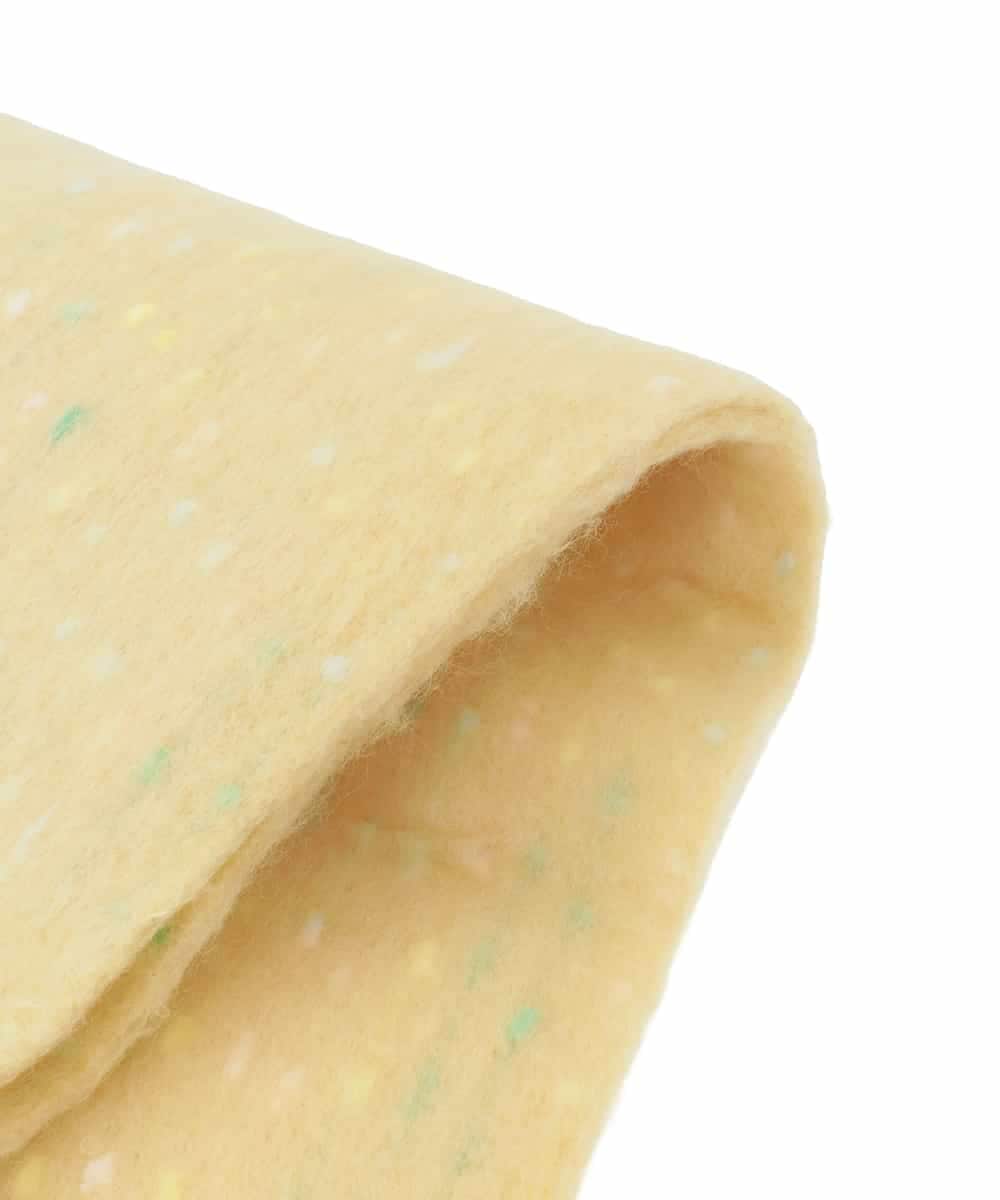 OZ3AD15049 eur3(エウルキューブ) カラーネップロングフリンジデザインマフラー ライトイエロー