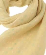 OZ3AD15049 eur3(エウルキューブ) カラーネップロングフリンジデザインマフラー ライトイエロー