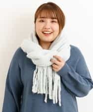 OZ3AP22035 eur3(エウルキューブ) ふわもこマフラー ライトグリーン(30)