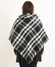 OZ3AS13060 eur3(エウルキューブ) チェック柄ブランケットポンチョ ブラック(94)