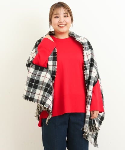 OZ3AS22045  リバーシブルポンチョストール