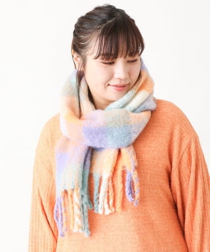 OZ3AV20044 eur3 カラーチェックデザインマフラー