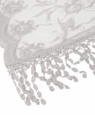 OZ3DD03054 eur3(エウルキューブ) コットン刺繍シアー猫ストール ライトグレー