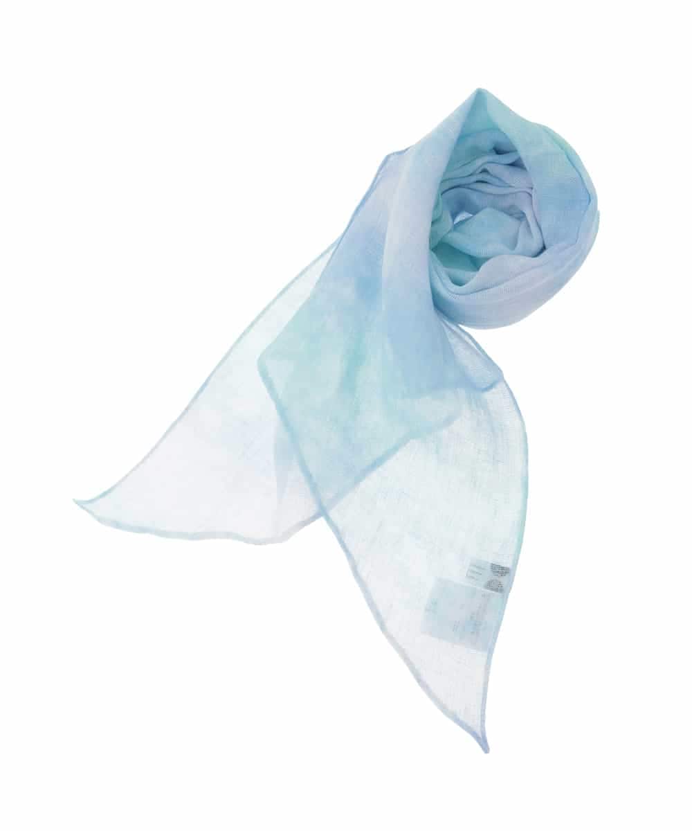 OZ3ED04039 eur3(エウルキューブ) エアリーグラデーションストール ライトブルー