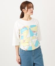 OZ3ED05049 eur3(エウルキューブ) チェーンプリント大判スカーフ グリーン