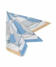 OZ3ED05049 eur3(エウルキューブ) チェーンプリント大判スカーフ ネイビー