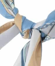 OZ3ED05049 eur3(エウルキューブ) チェーンプリント大判スカーフ ネイビー