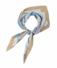 OZ3ED05049 eur3(エウルキューブ) チェーンプリント大判スカーフ ネイビー