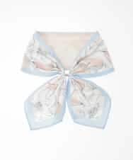 OZ3FD06034 eur3(エウルキューブ) 【接触冷感】フラワープリントマグネットスカーフ ライトブルー