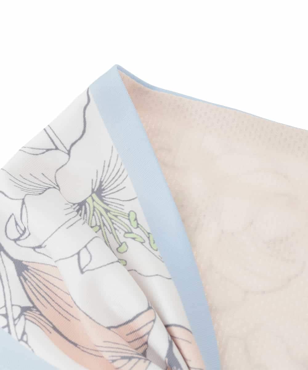 OZ3FD06034 eur3(エウルキューブ) 【接触冷感】フラワープリントマグネットスカーフ ライトブルー