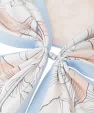 OZ3FD06034 eur3(エウルキューブ) 【接触冷感】フラワープリントマグネットスカーフ ライトブルー