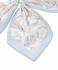 OZ3FD06034 eur3(エウルキューブ) 【接触冷感】フラワープリントマグネットスカーフ ライトブルー