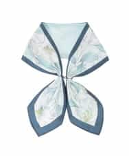 OZ3FD06034 eur3(エウルキューブ) 【接触冷感】フラワープリントマグネットスカーフ ネイビー