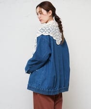 OZ3JD08039 eur3(エウルキューブ) コットンレース三角スカーフ アイボリー