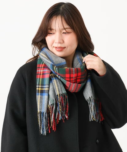 OZ3KD10039 eur3 【シアバター加工】チェックストール