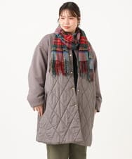 OZ3KD10039 eur3(エウルキューブ) 【シアバター加工】チェックストール グレー
