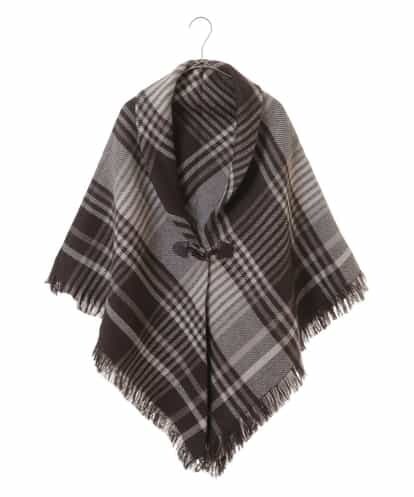 OZ3KS10064 eur3 【2WAY】チェック柄ブランケットポンチョ