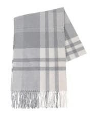 OZ3LA06034 eur3(エウルキューブ) カラーチェックフリンジマフラー ネイビー