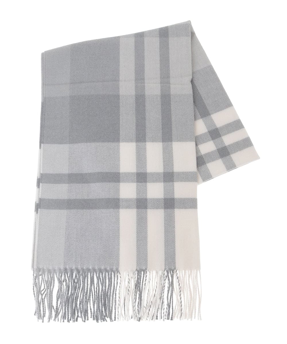 OZ3LA06034 eur3(エウルキューブ) カラーチェックフリンジマフラー ネイビー