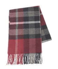 OZ3LA06034 eur3(エウルキューブ) カラーチェックフリンジマフラー ネイビー